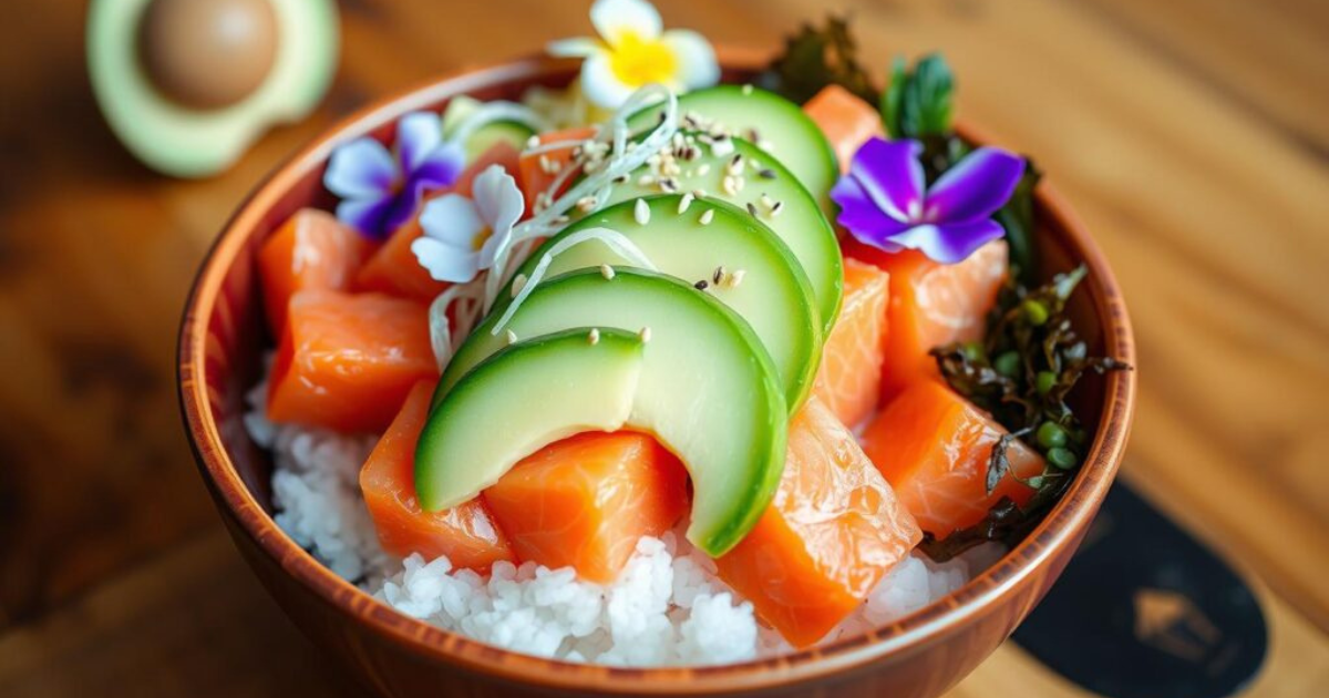 Poke salmon