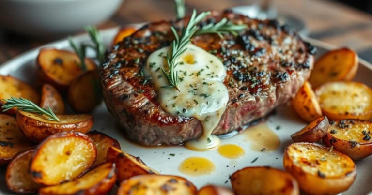 steak and potatoes